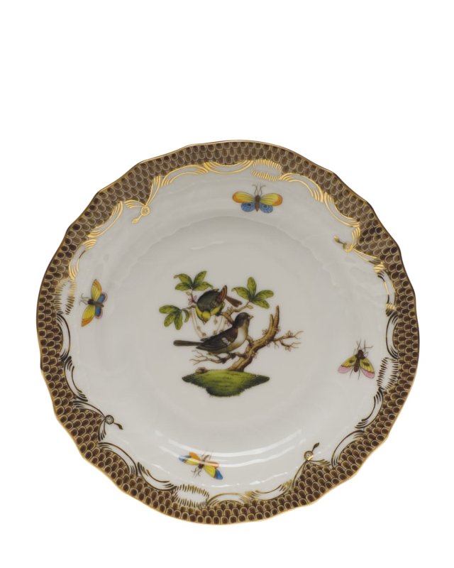 Rothchilds Bird Brown Bread & Butter Plate