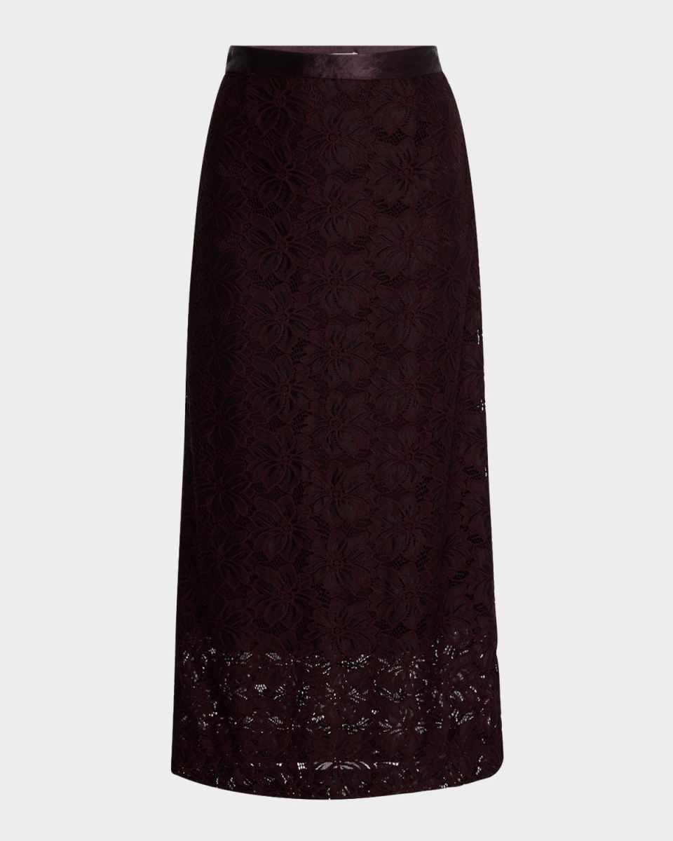 Marjorie Floral Lace Pencil Skirt