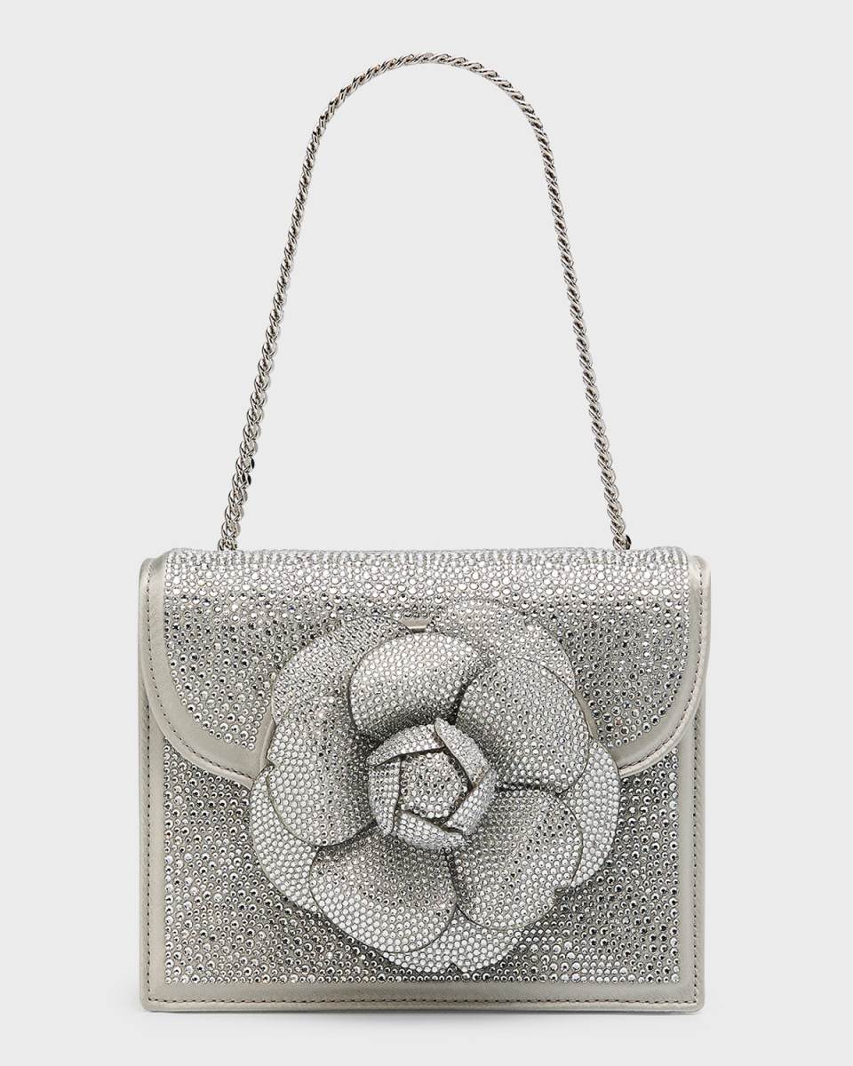 Mini Tro Crystal Suede Crossbody Bag