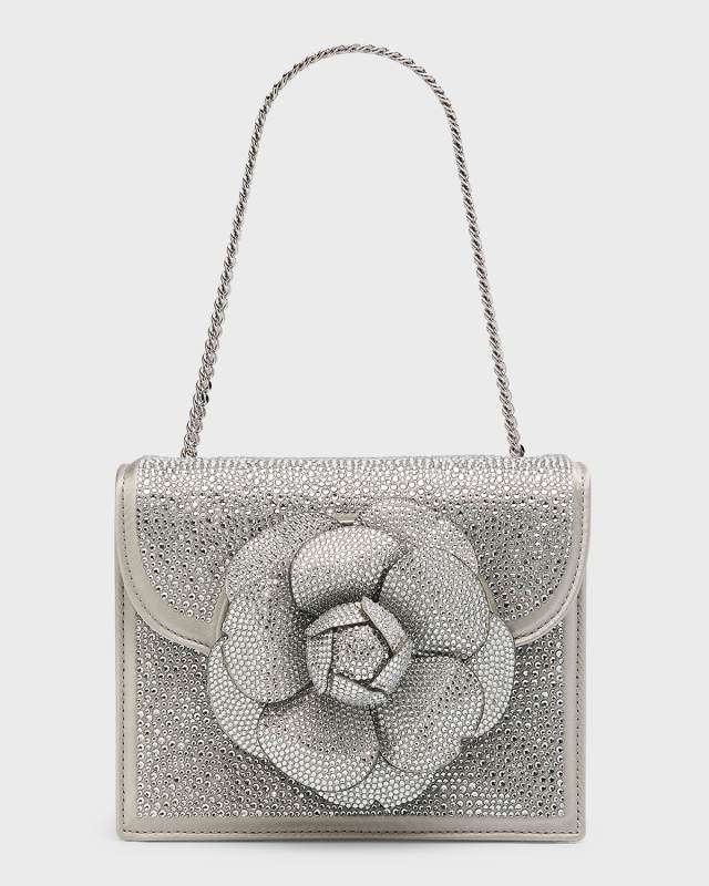 Mini Tro Crystal Suede Crossbody Bag