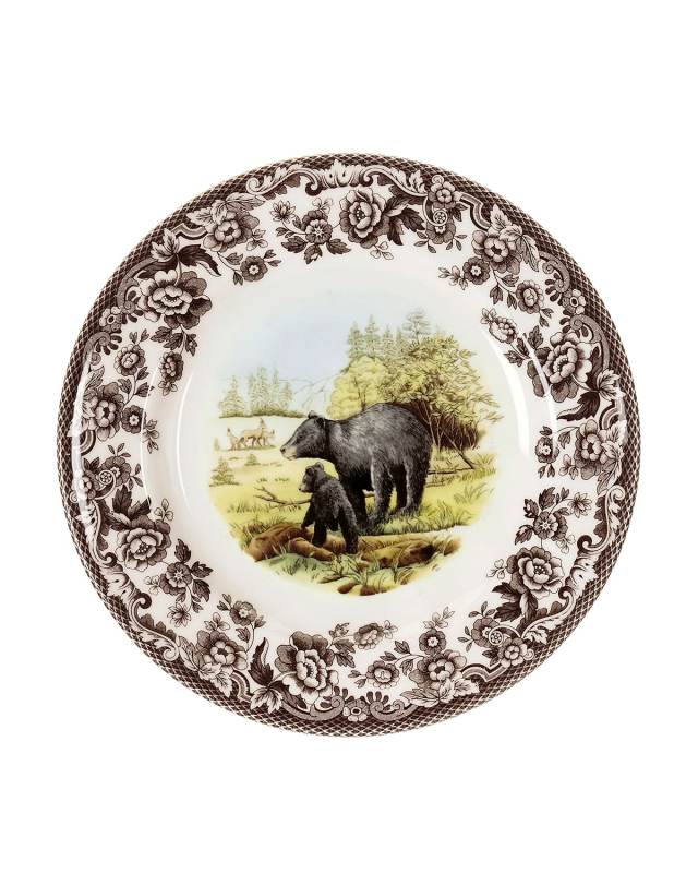 Woodland American Wildlife Black Bear Salad Plate