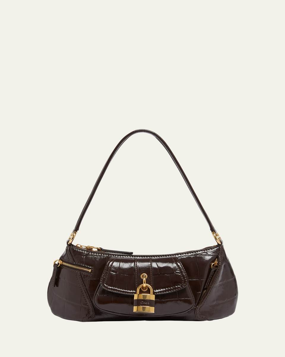 The 99 Shoulder Bag in Croc-Embossed Calfskin