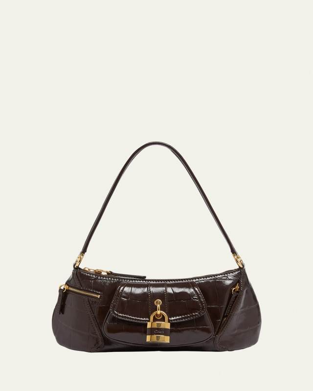 The 99 Shoulder Bag in Croc-Embossed Calfskin