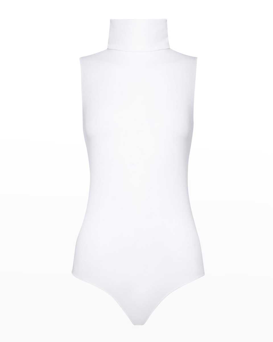 Sleeveless Turtleneck Viscose Bodysuit