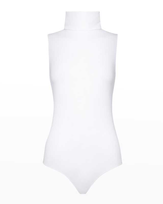 Sleeveless Turtleneck Viscose Bodysuit