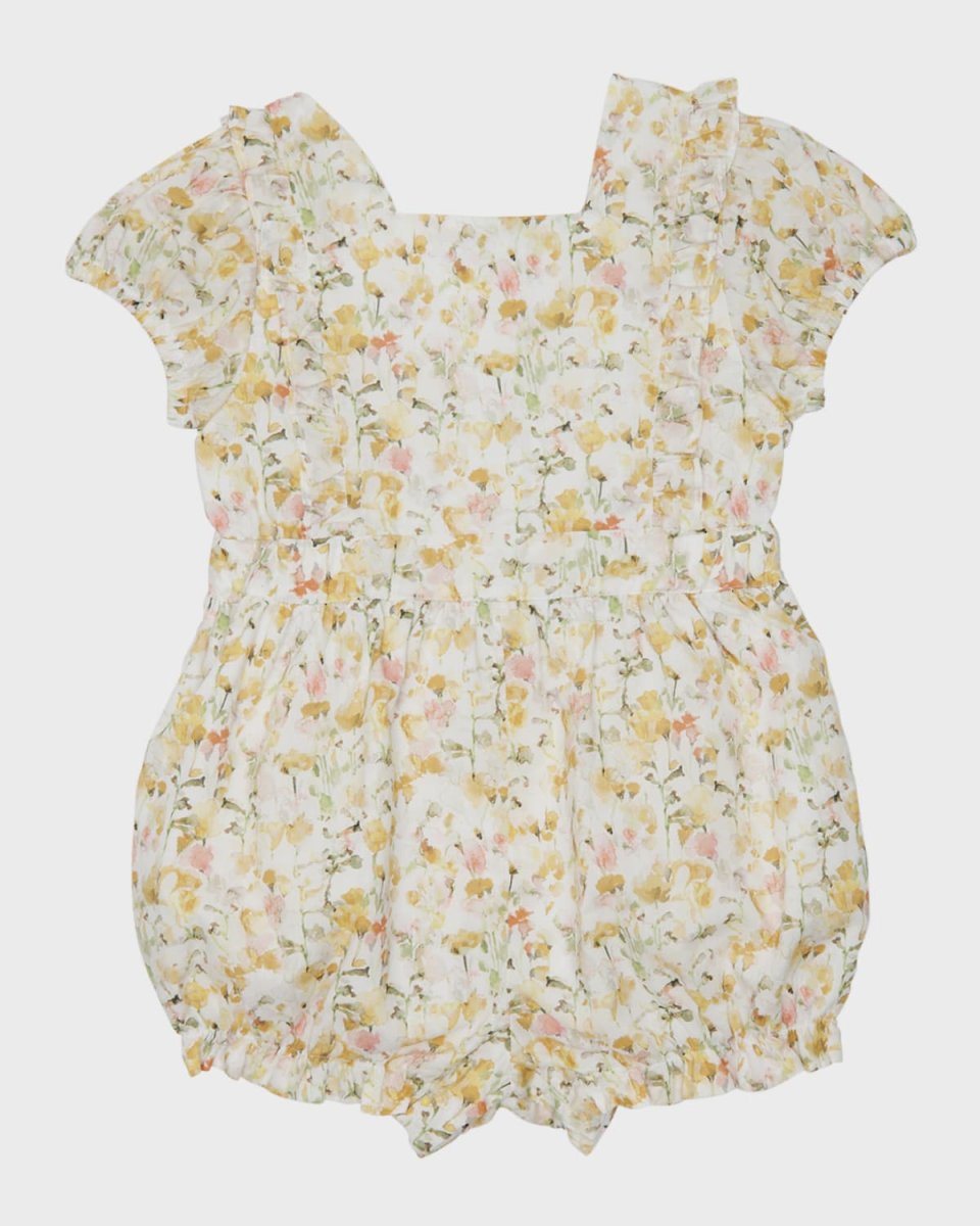 Baby Girl's Buttercup Floral-Print Bubble Romper, Size 3M-