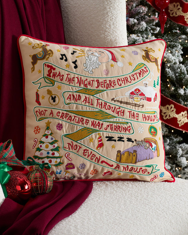 Night Before Christmas Decorative Pillow