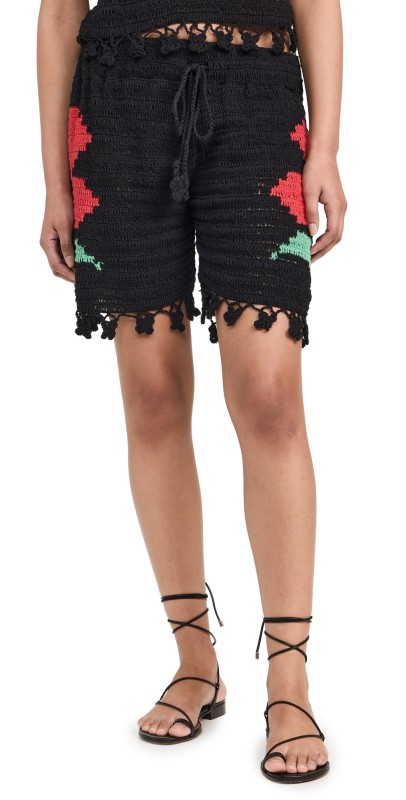 CeliaB Crochet Shorts Black