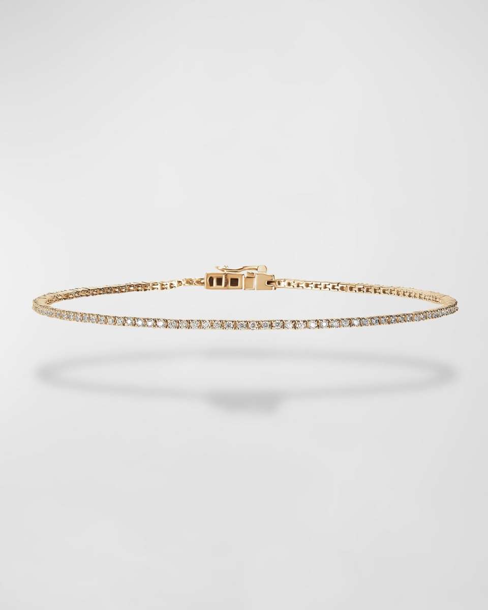 Skinny Diamond Tennis Bracelet, 7"L