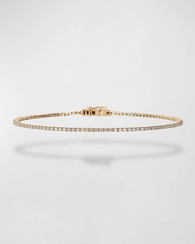 Skinny Diamond Tennis Bracelet, 7"L
