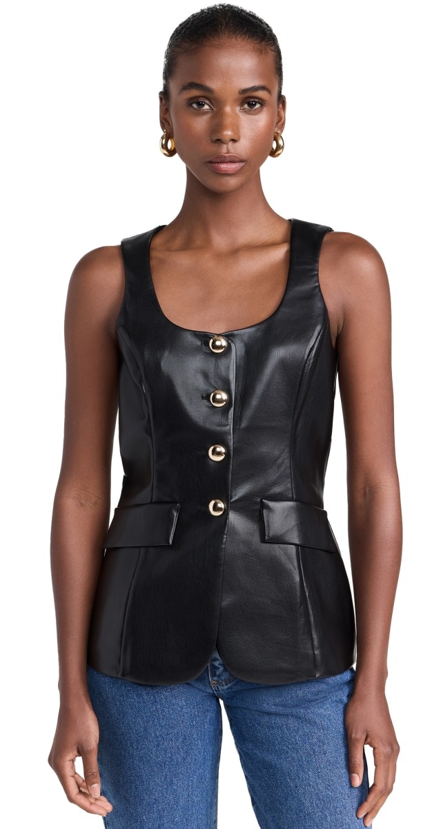 Amanda Uprichard Kya Top Black