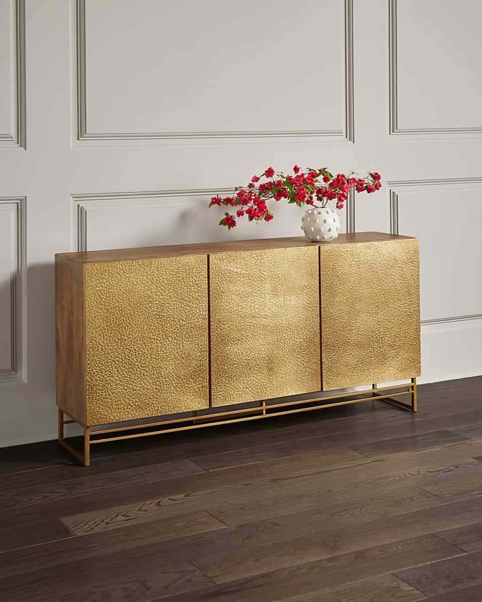 Brass Foil Entertainment Center