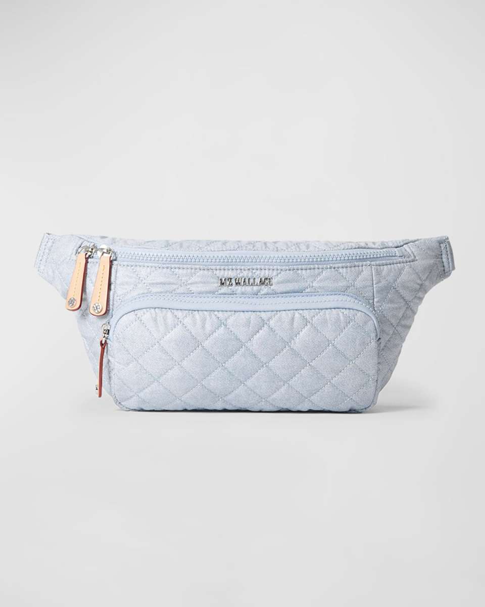 Metro Denim Quilted Sling Bag