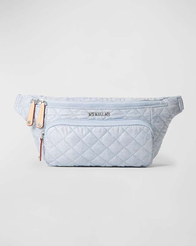 Metro Denim Quilted Sling Bag