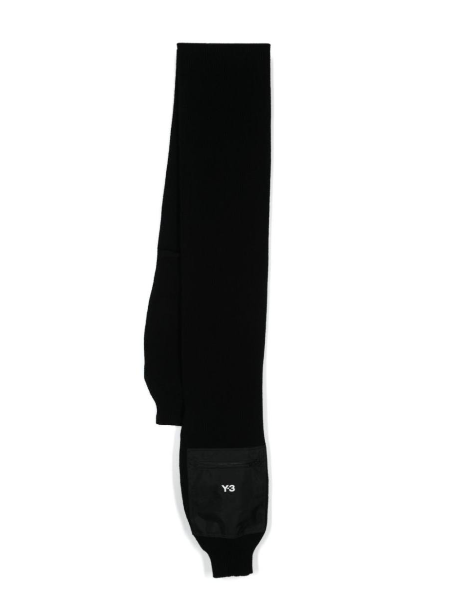 logo-print sleeve scarf
