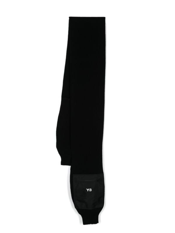 logo-print sleeve scarf