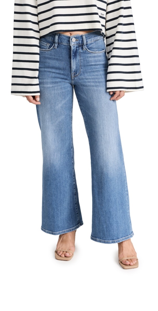 FRAME Petite Le Pixie Slim Palazzo Jeans Drizzle