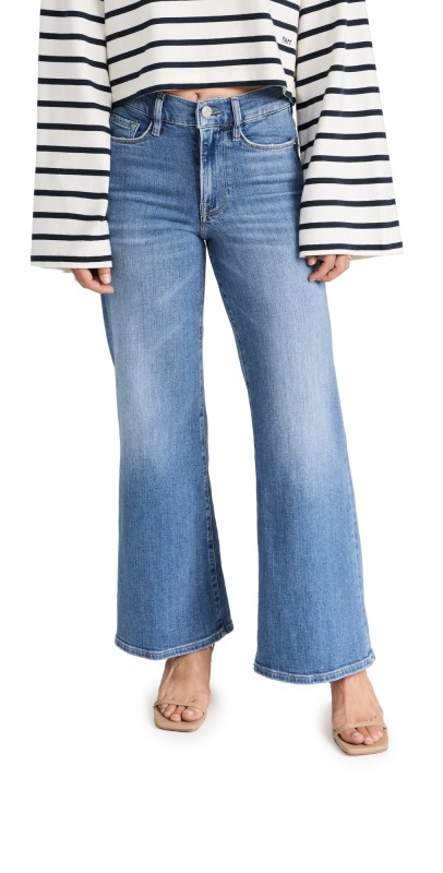 FRAME Petite Le Pixie Slim Palazzo Jeans Drizzle