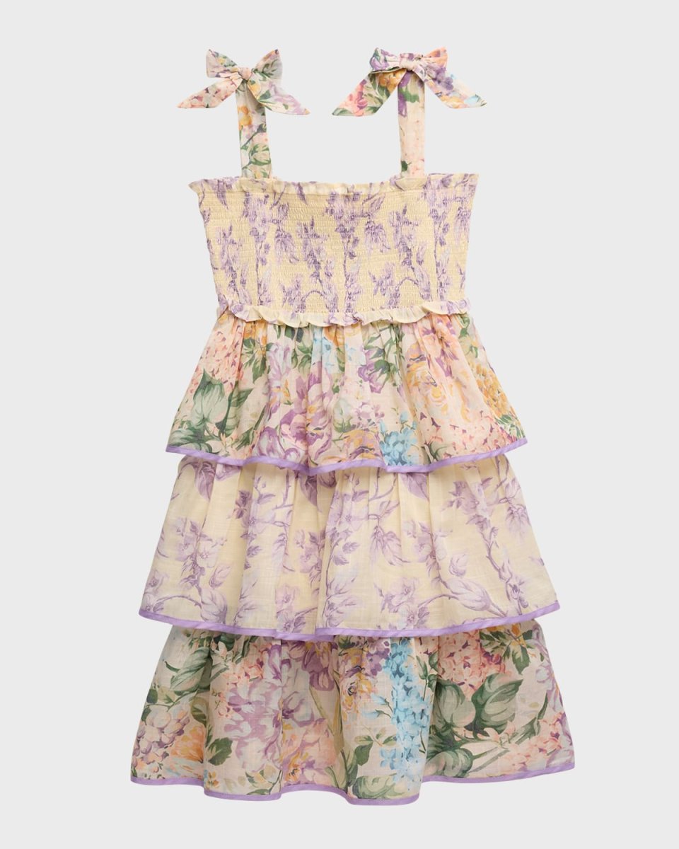 Girl's Halliday Tiered Floral Dress, Size 1-12