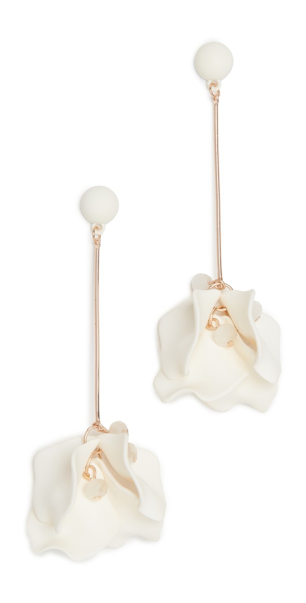 SHASHI Petunia Earrings Whit
