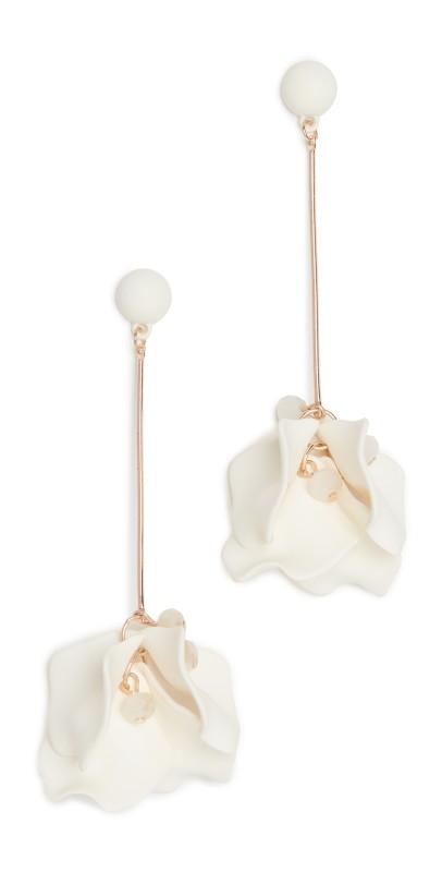 SHASHI Petunia Earrings Whit