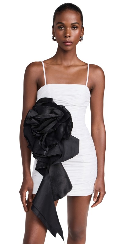 Aje Potion Spiral Mini Dress Ivory/Black