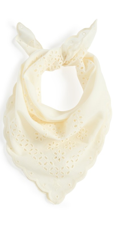 Madewell Eyelet Bandana Antique Cream