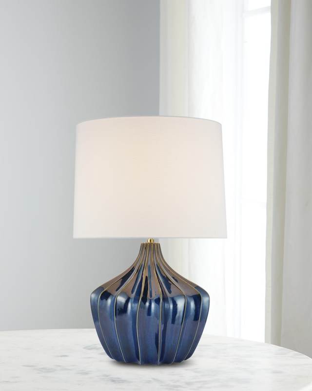 Sur Large Blue/Brown Table Lamp by Champilamaud - 30"