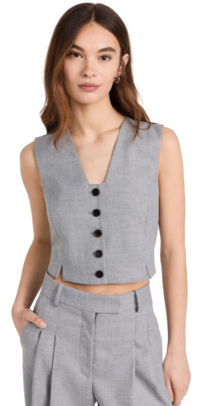 By Malene Birger Bettas Vest Grey Melange