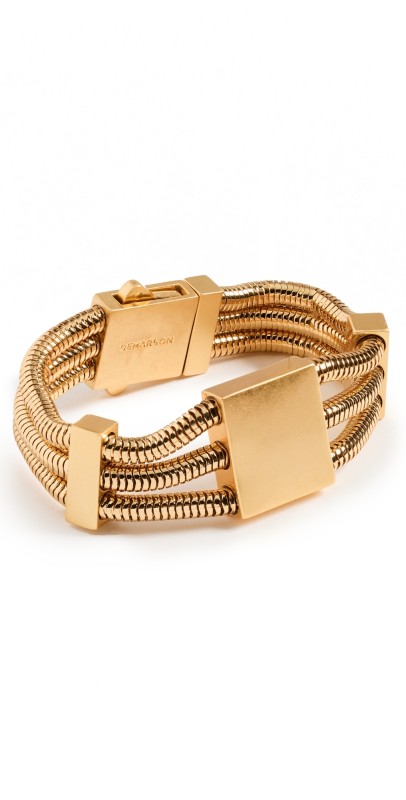 DEMARSON Laina Bracelet 12K Shiny Gold/Worn Gold