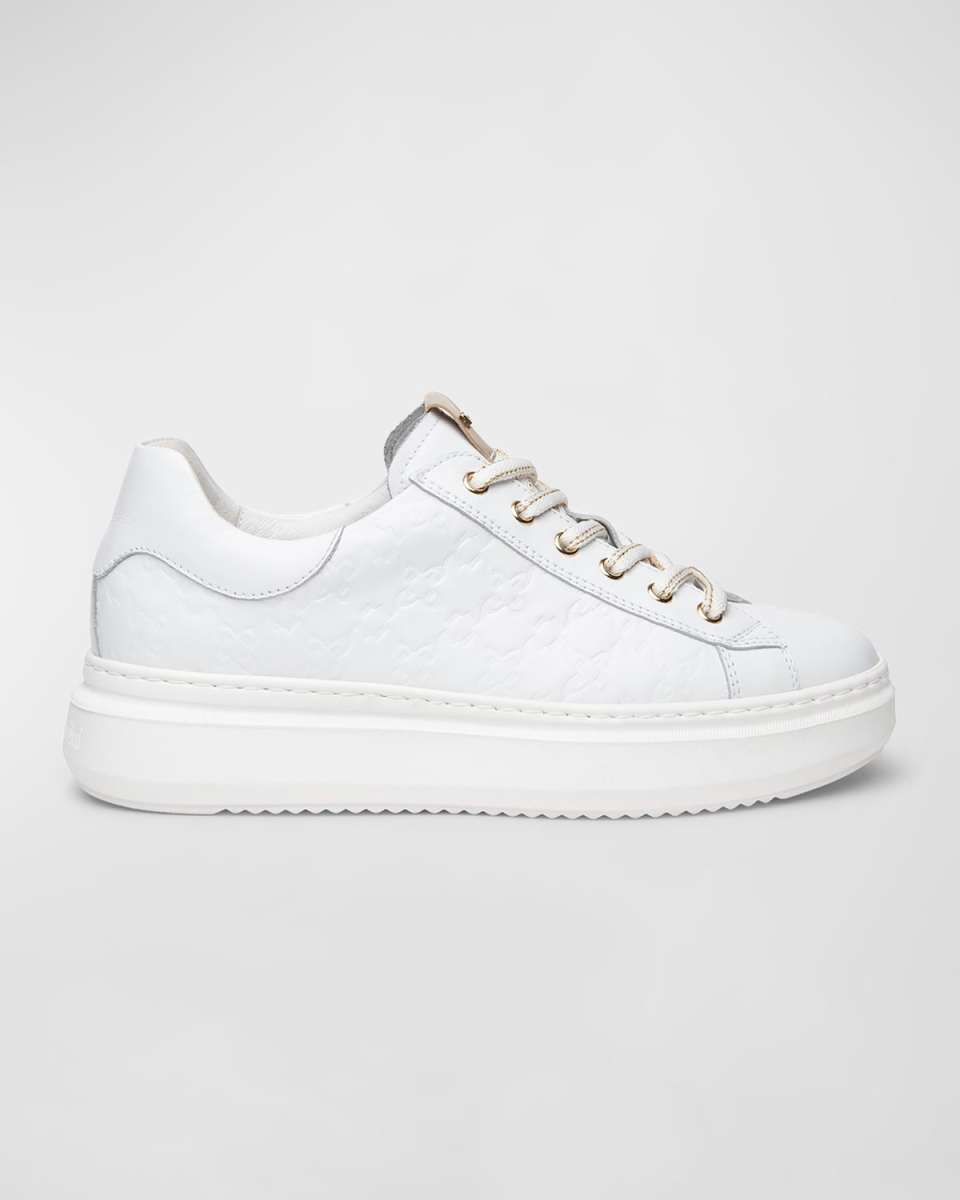 Clean Embossed Logo Low-Top Sneakers