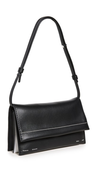 Proenza Schouler White Label Small Accordion Flap Bag Black