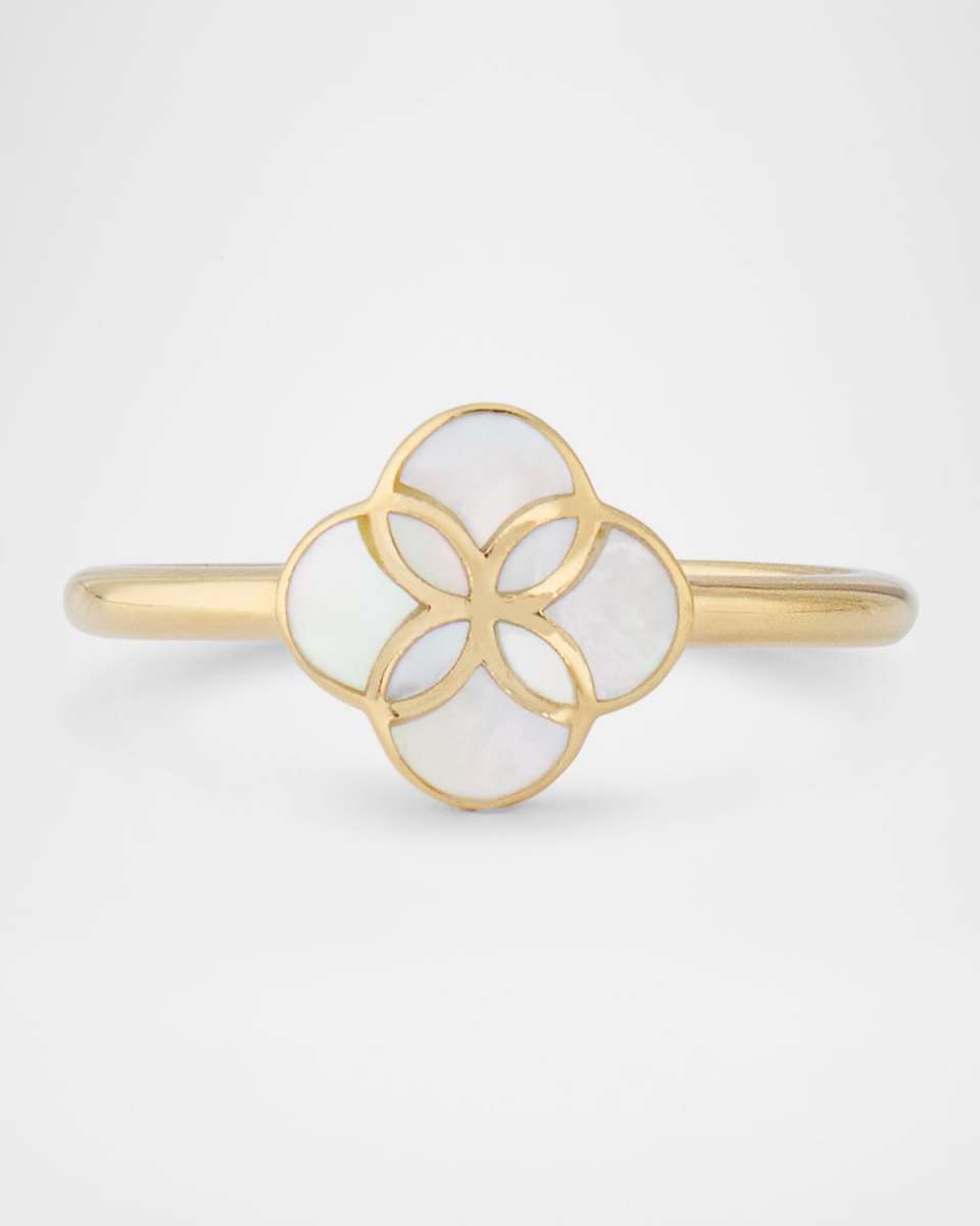 White Mother of Pearl Petal Ring
