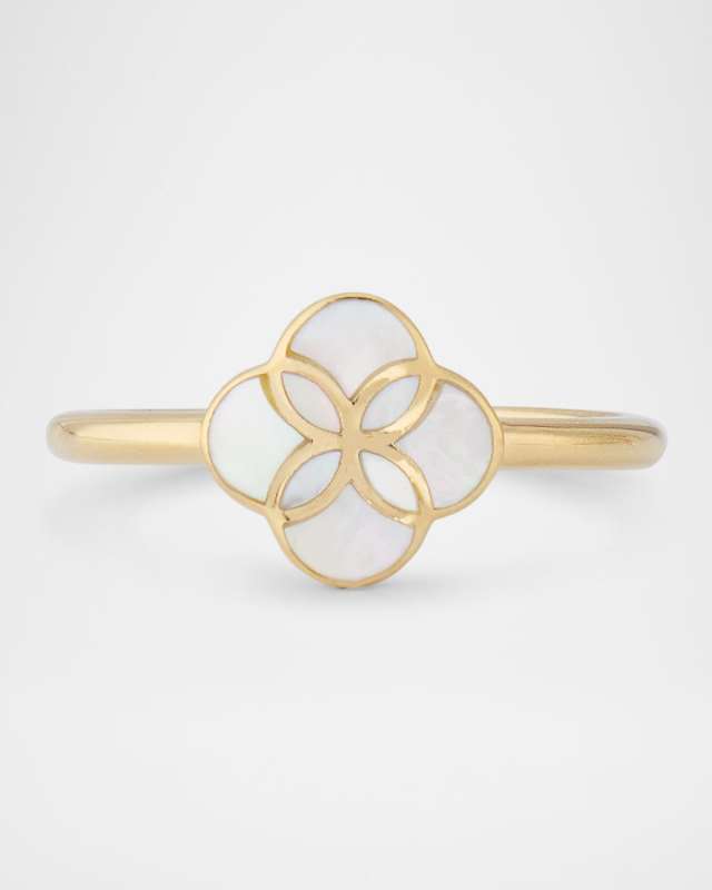 White Mother of Pearl Petal Ring