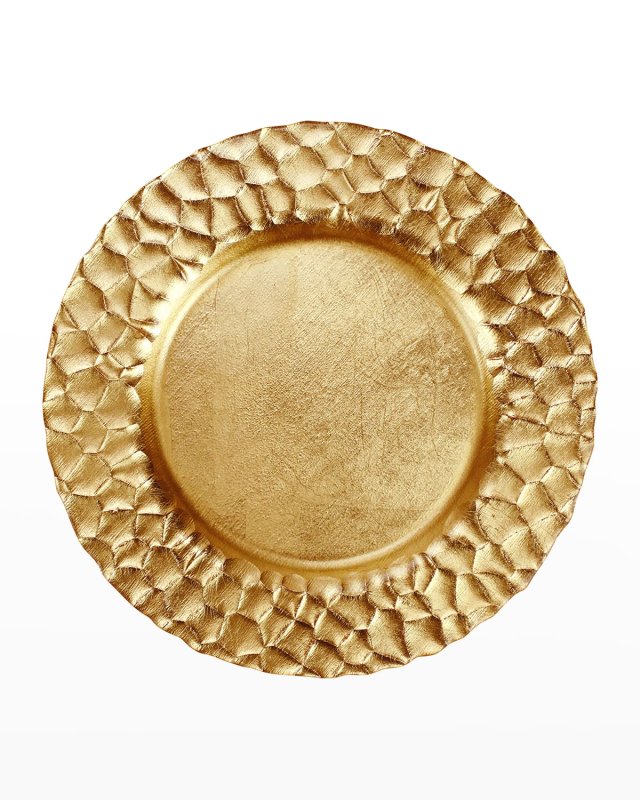 Gold Honeycomb Charger Plate