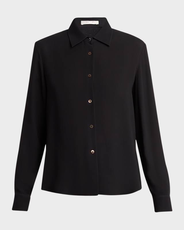 Maigret Button-Front Silk Shirt