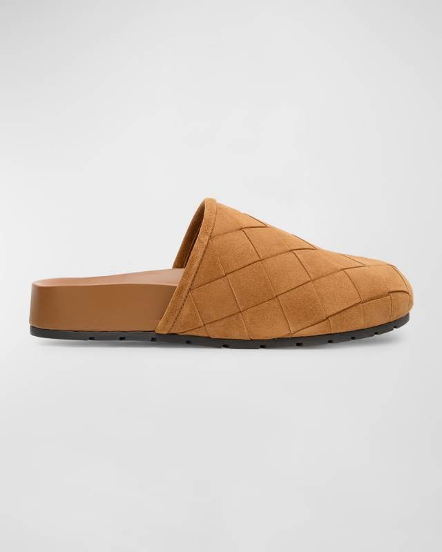 Reggie Woven Suede Slipper Mules
