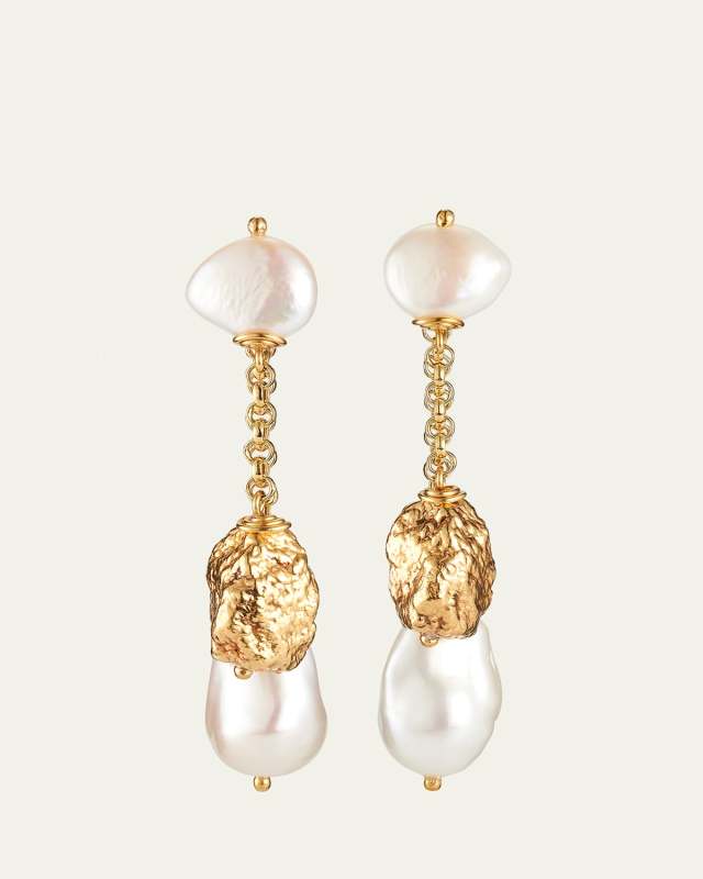 Freshwater Pearl Front and Back Earrings