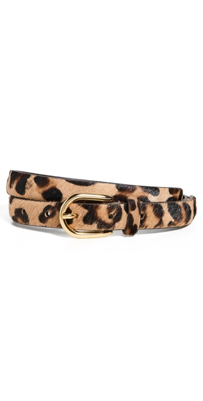 Anderson's Narrow Calf Hair Belt Leopard