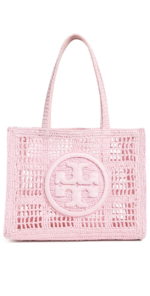 Tory Burch Ella Hand Crocheted Small Tote Rosette