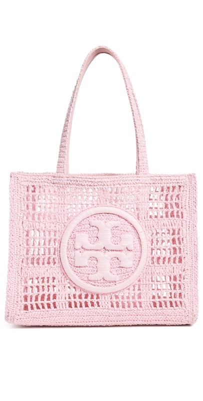 Tory Burch Ella Hand Crocheted Small Tote Rosette