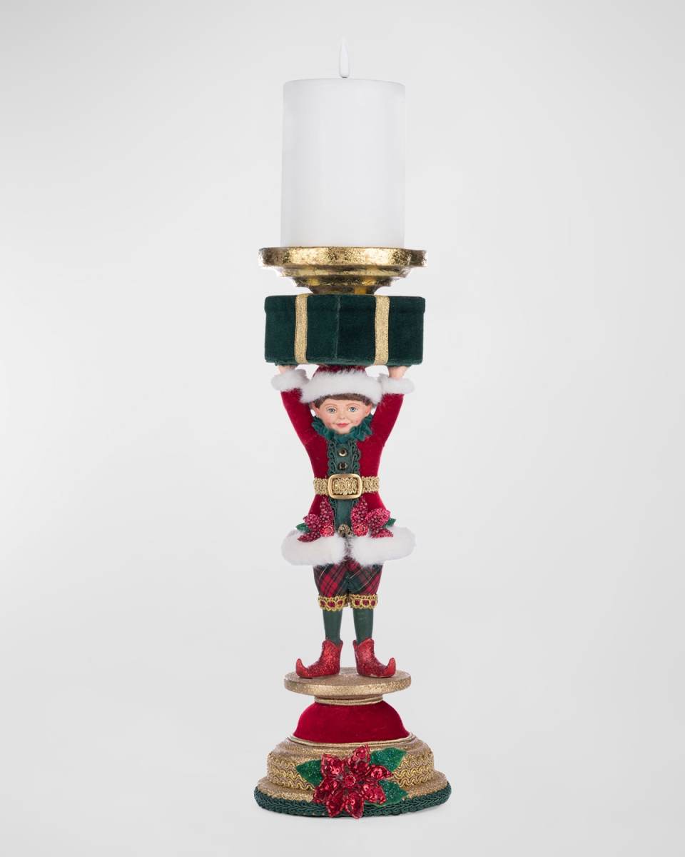 Holiday Magic Elf Candlestick