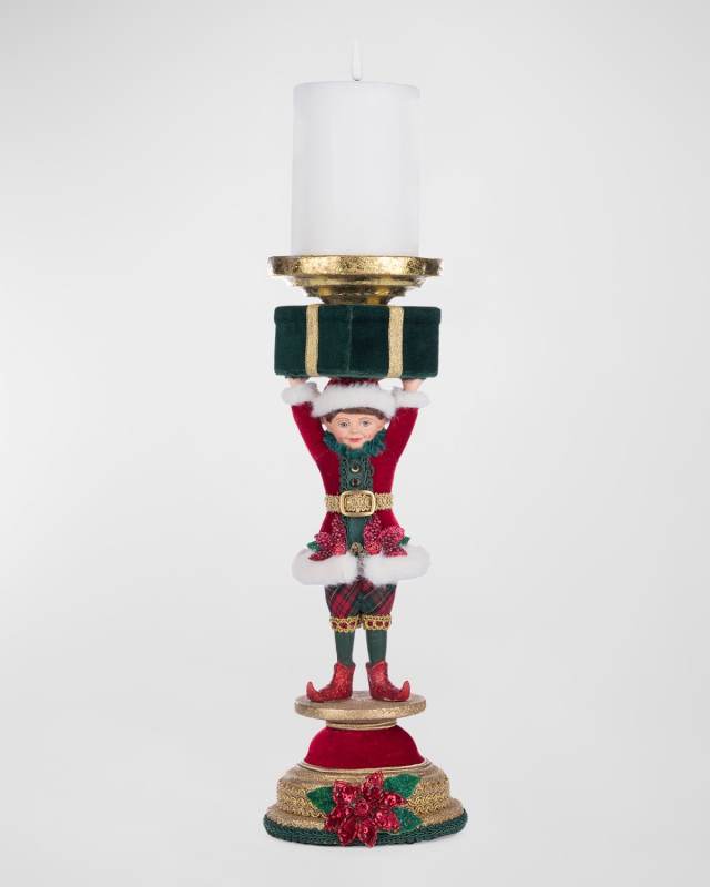 Holiday Magic Elf Candlestick