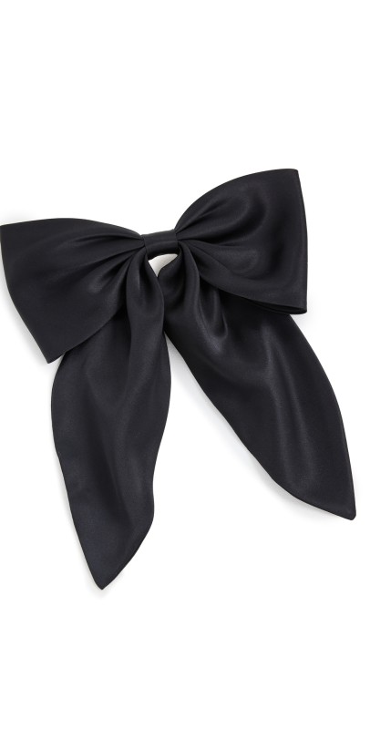 SHASHI Satin Bow Black