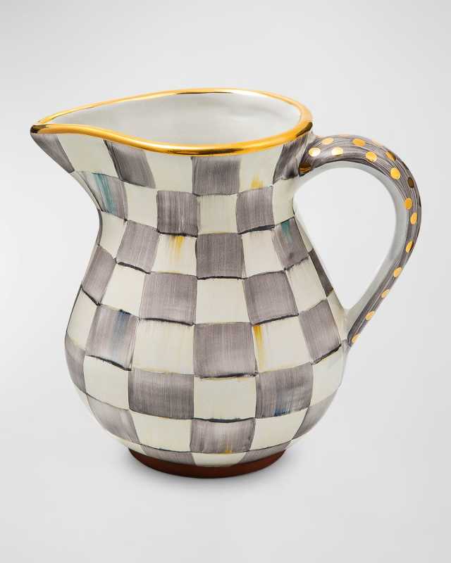 Sterling Check Portly Pitcher, 52 oz.