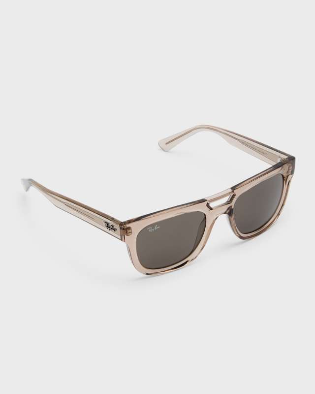 Phil Beveled Acetate Aviator Sunglasses, 54MM