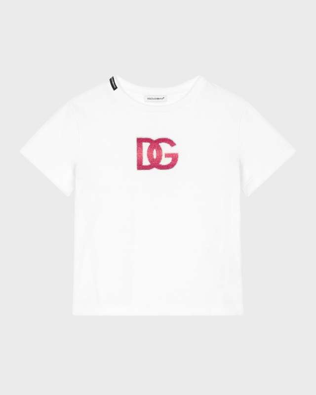 Girl's Embroidered Interlocked Logo-Print T-Shirt, Size 4-6