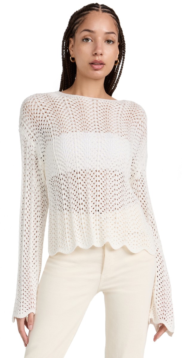 Z Supply Donovan Crochet Top Sandstone