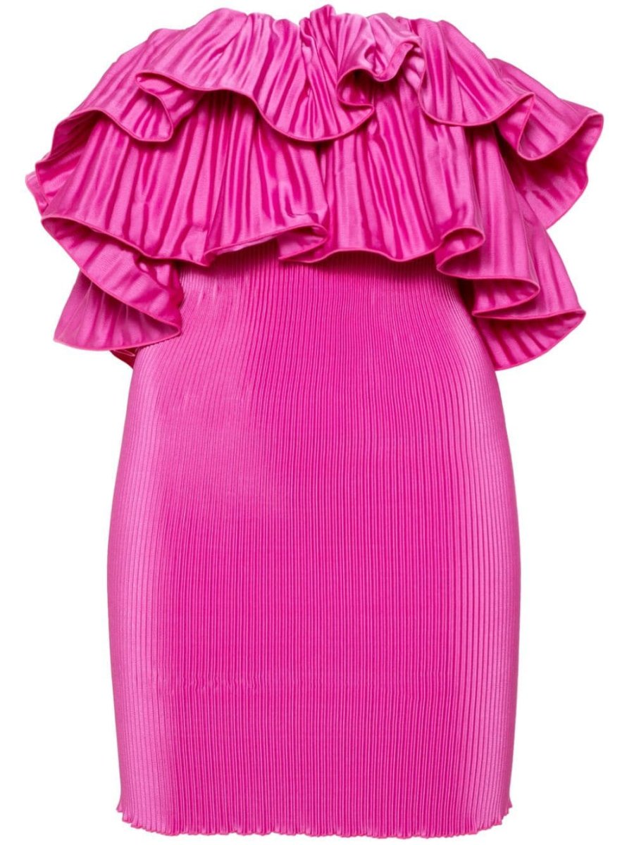 Premiere plissé mini dress