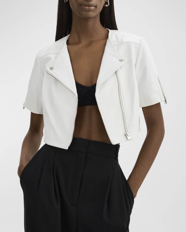 Kirsi Cropped Biker Jacket